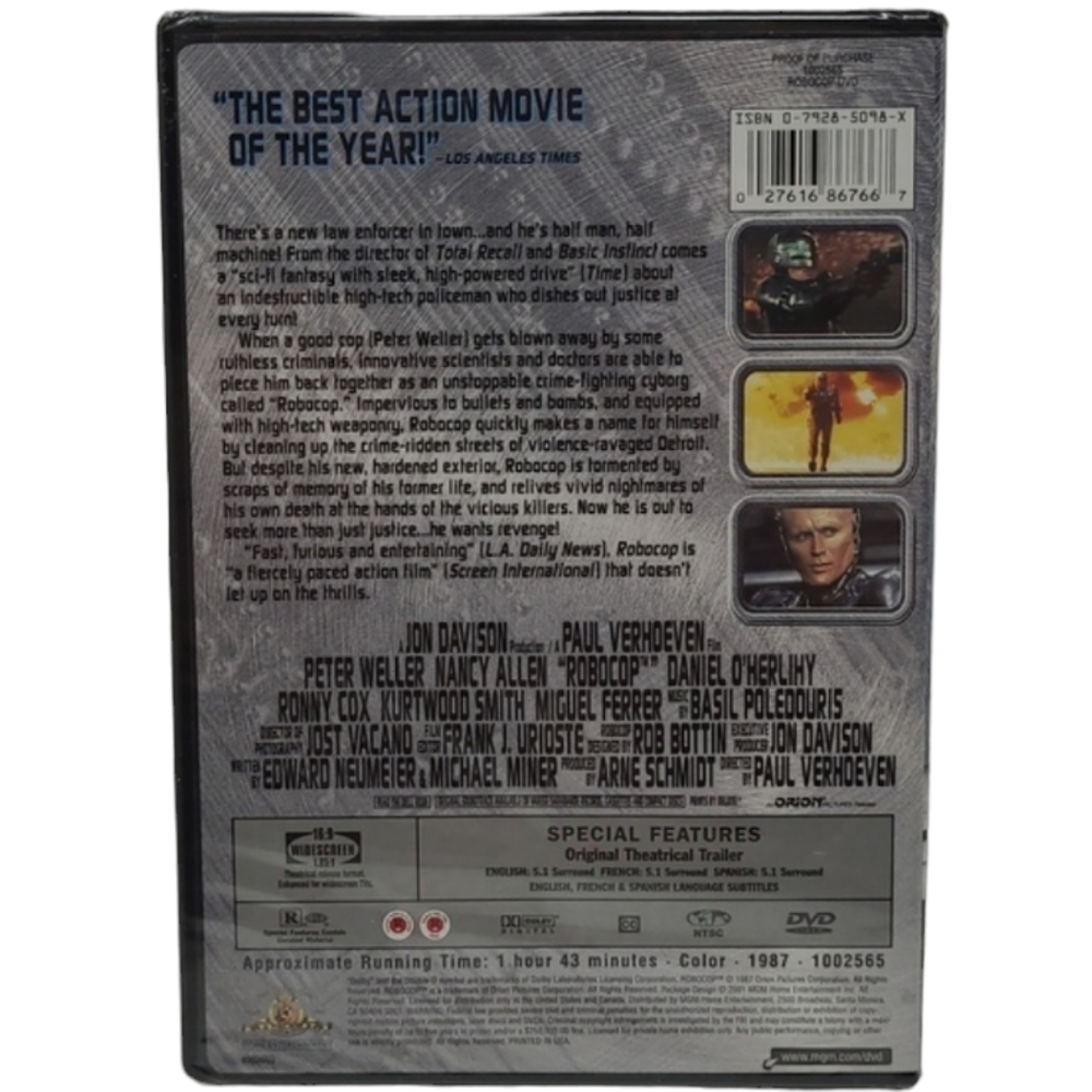 NEW SEALED DVD "ROBOCOP" WIDESCREEN    RATED R - Picture 2 of 3